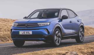 Vauxhall Mokka Electric - front cornering, alt